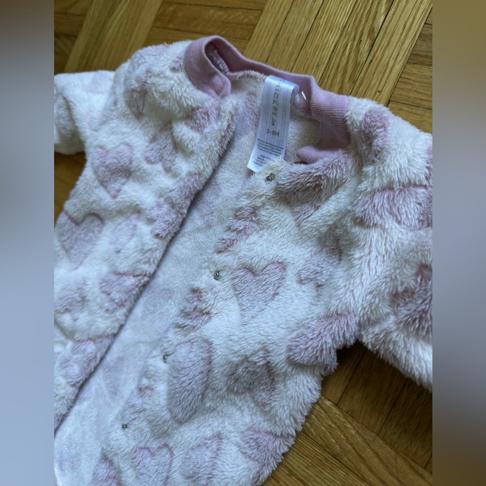 Cozy Heart Patterned Baby Onesie